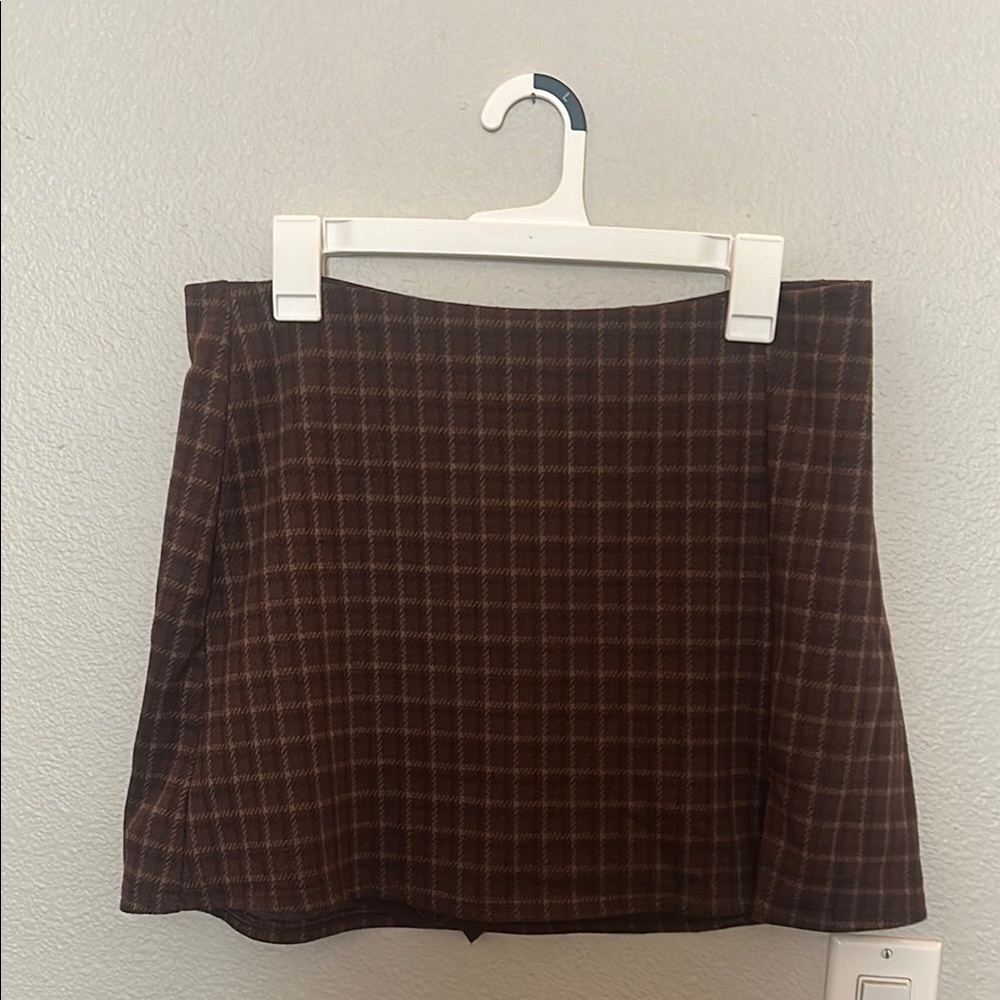 Plaid Brown Skirt